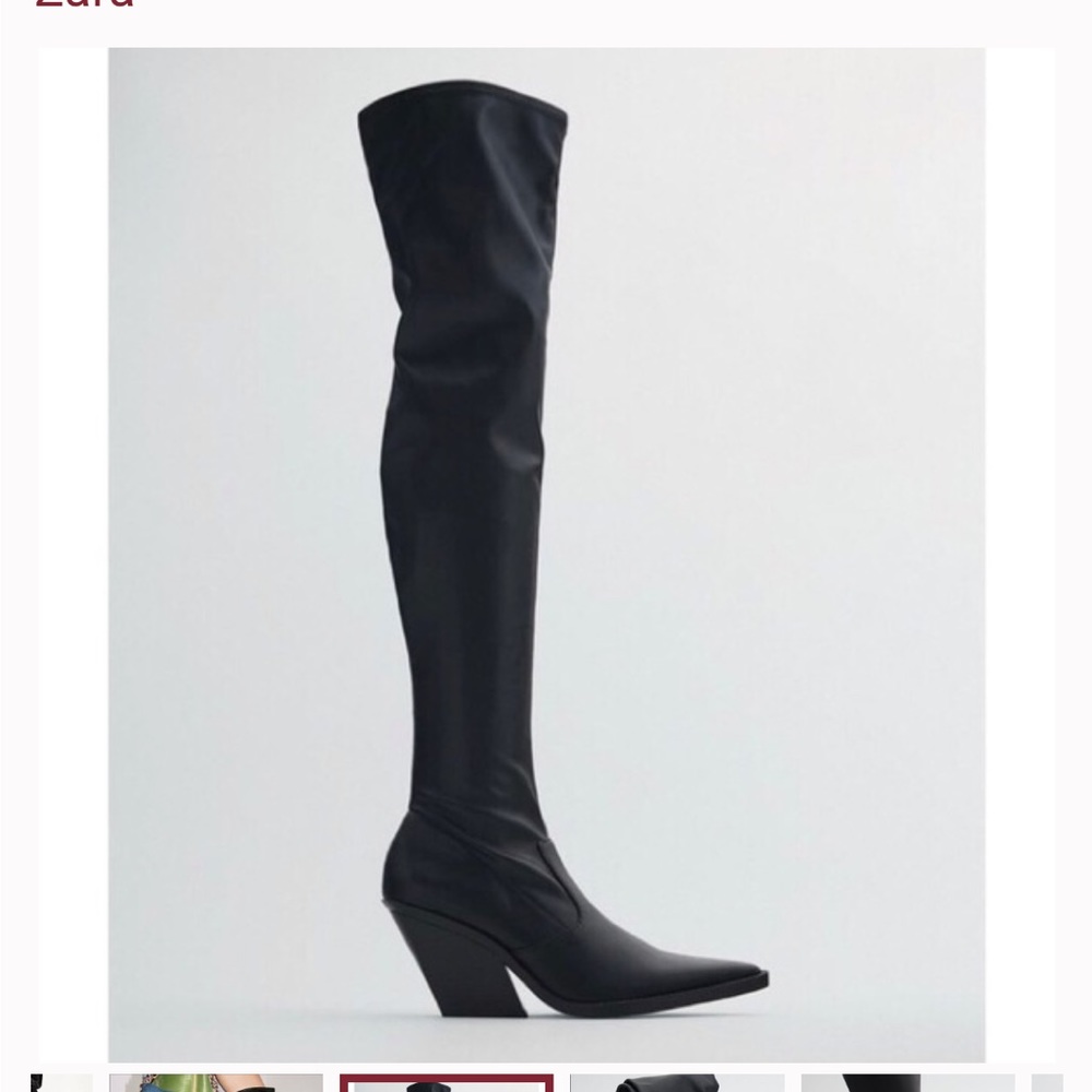 Zara over-the-knee cowboy boot